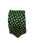 Green micro paisley silk tie
