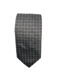 Silver pattern silk tie