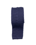Steel blue knitted tie