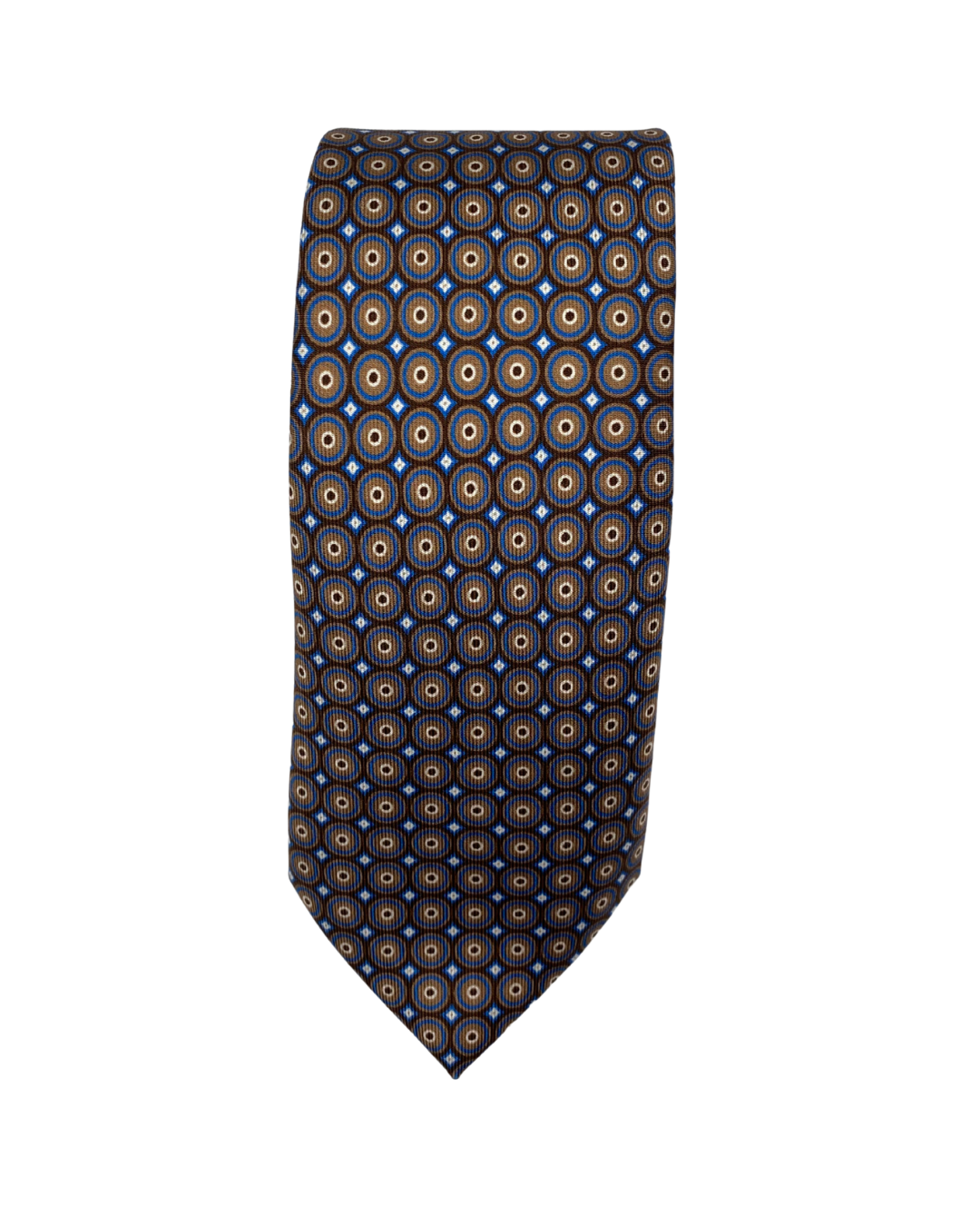 Multi circle pattern silk tie