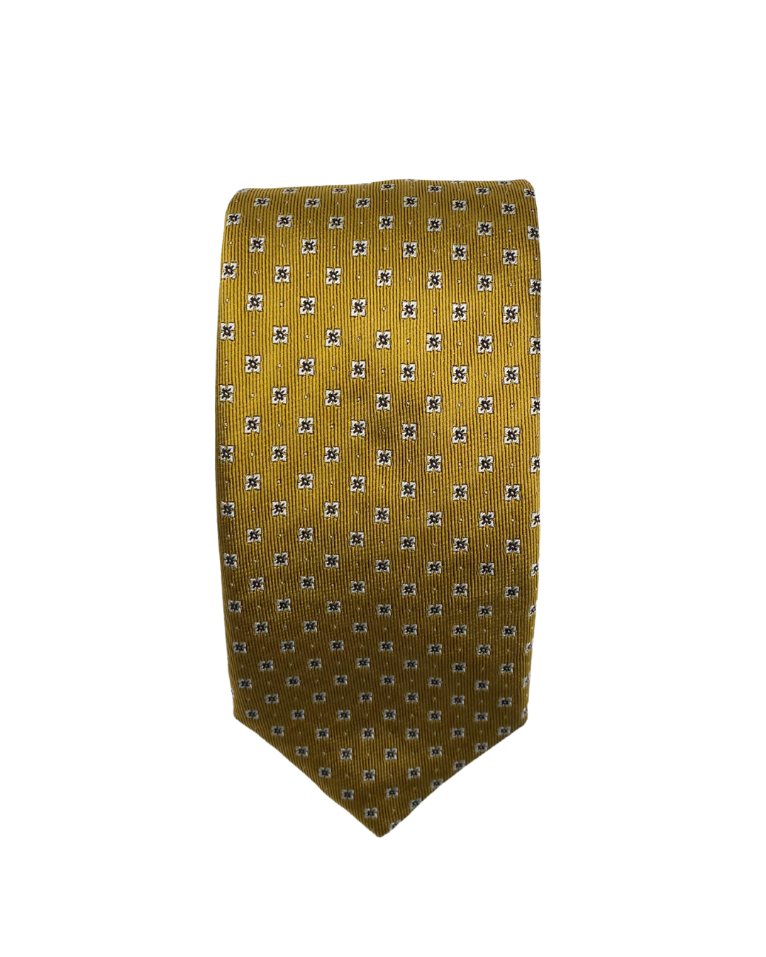 Mustard silk tie
