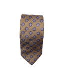 Light brown sun pattern silk tie