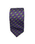 Purple sail boat silk tie