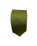 Dark olive silk tie