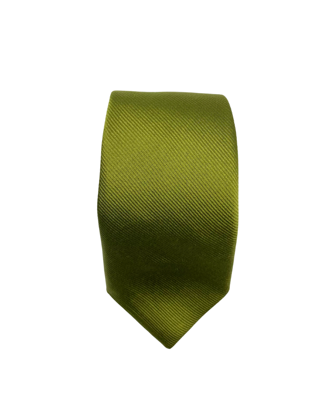 Light olive silk tie