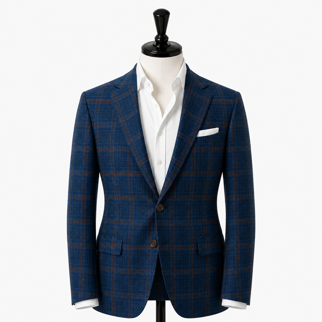 Caccioppoli turquoise check sports jacket