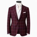 Caccioppoli burgundy check sports jacket