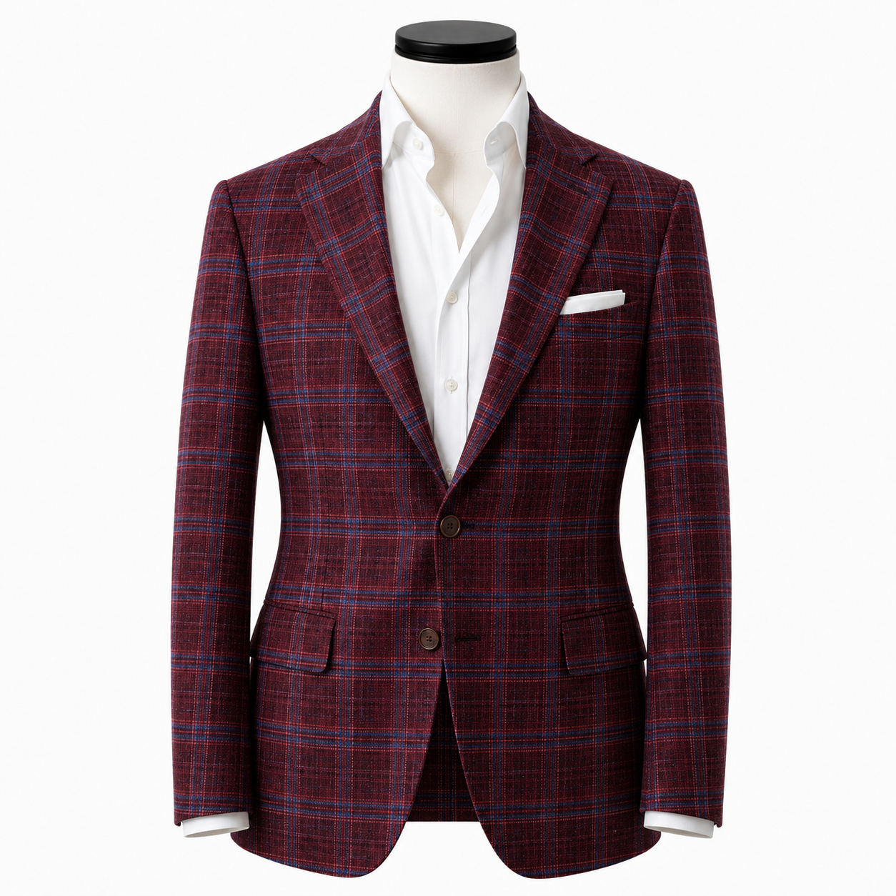 Caccioppoli burgundy check sports jacket