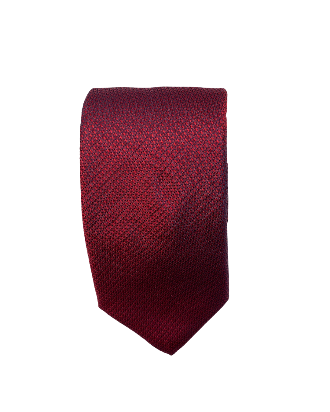 Burgundy self pattern silk tie