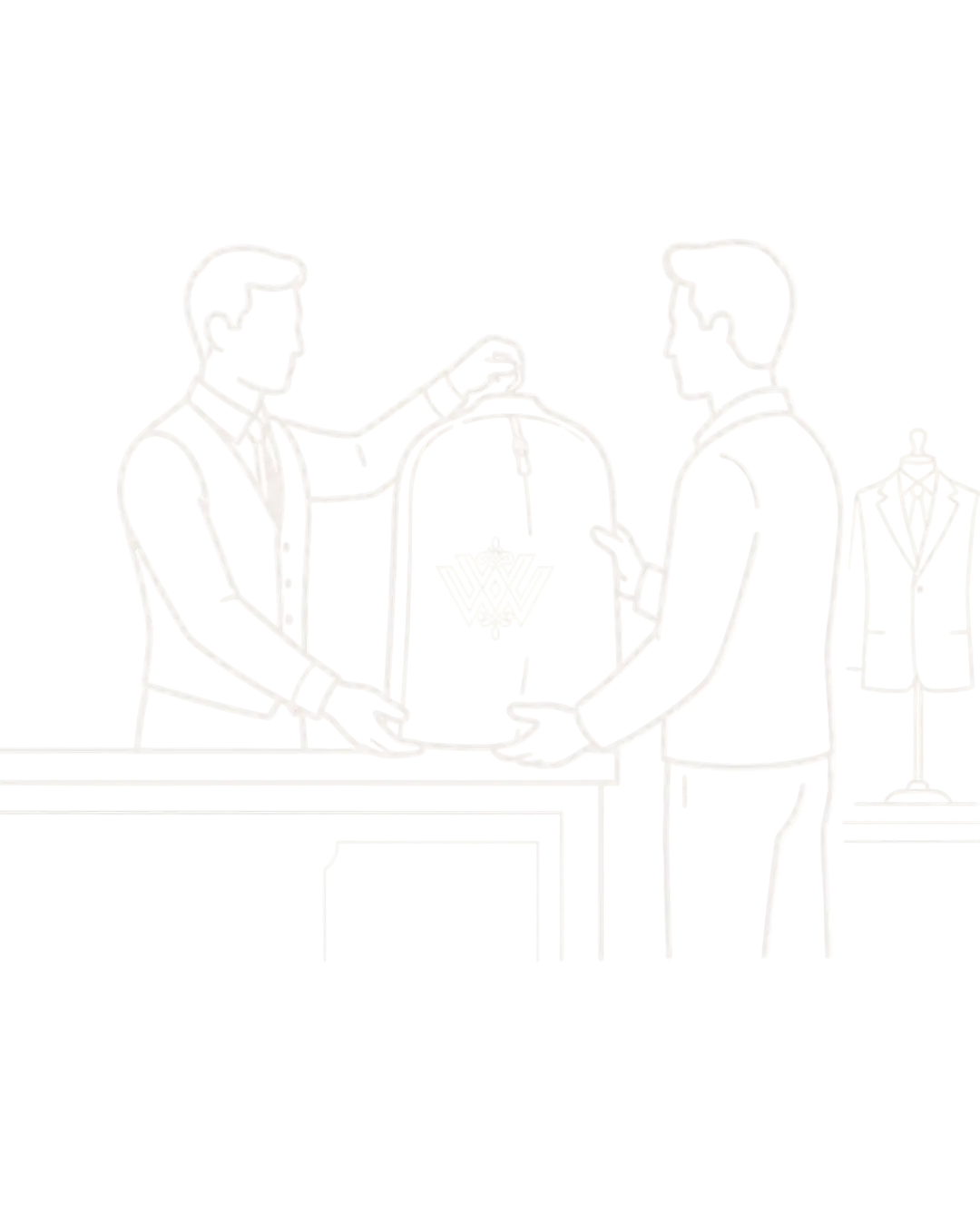 Outline of a person holding a heart-shaped object on a white background
