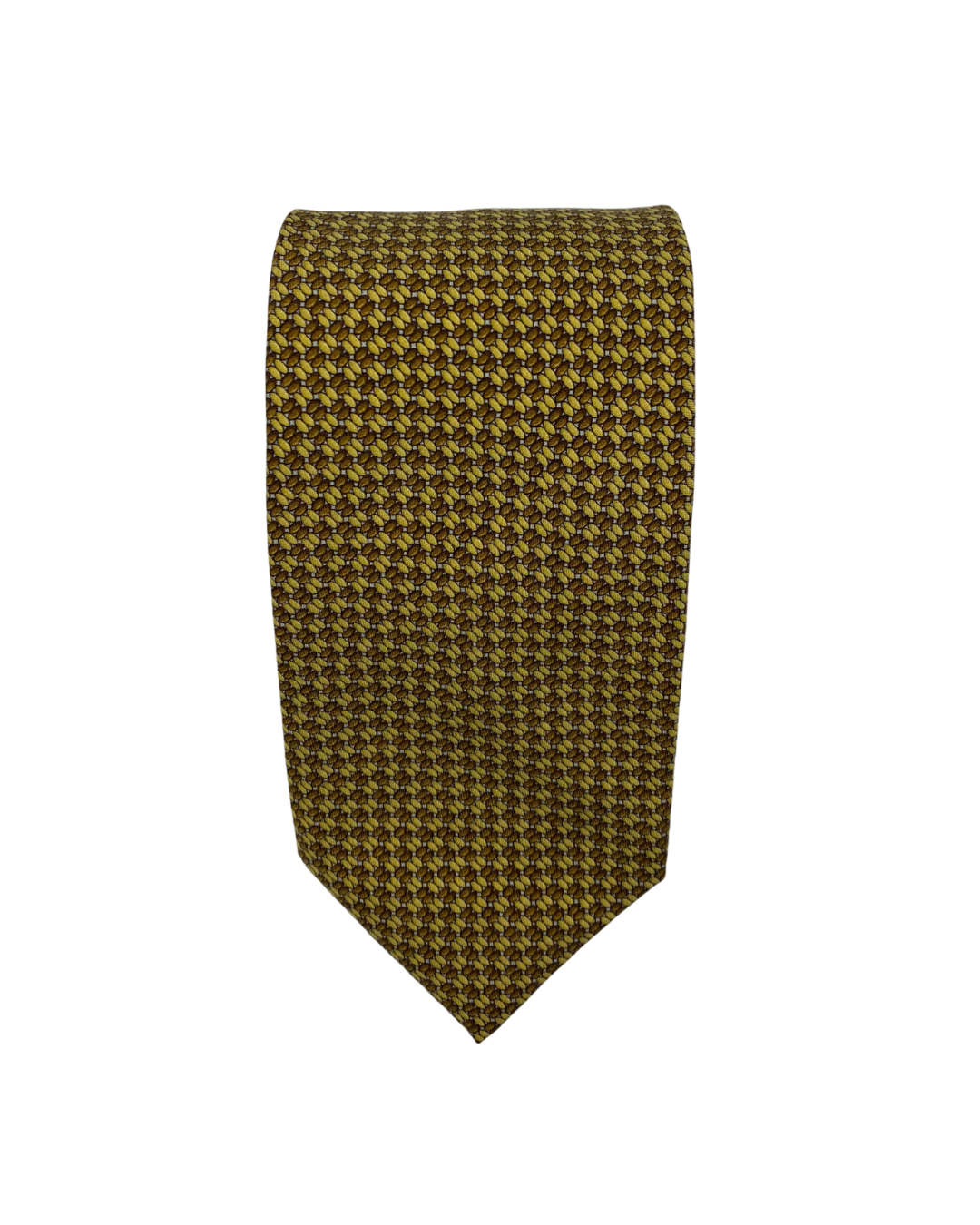 Antique gold self patterned tie