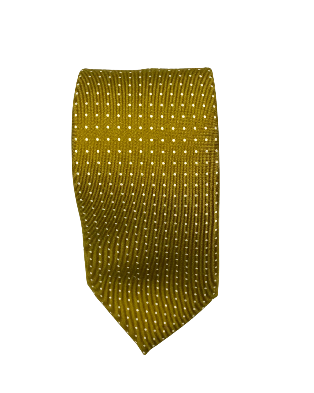 Antique gold with polka dot silk tie