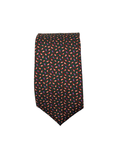 Micro paisley green silk tie