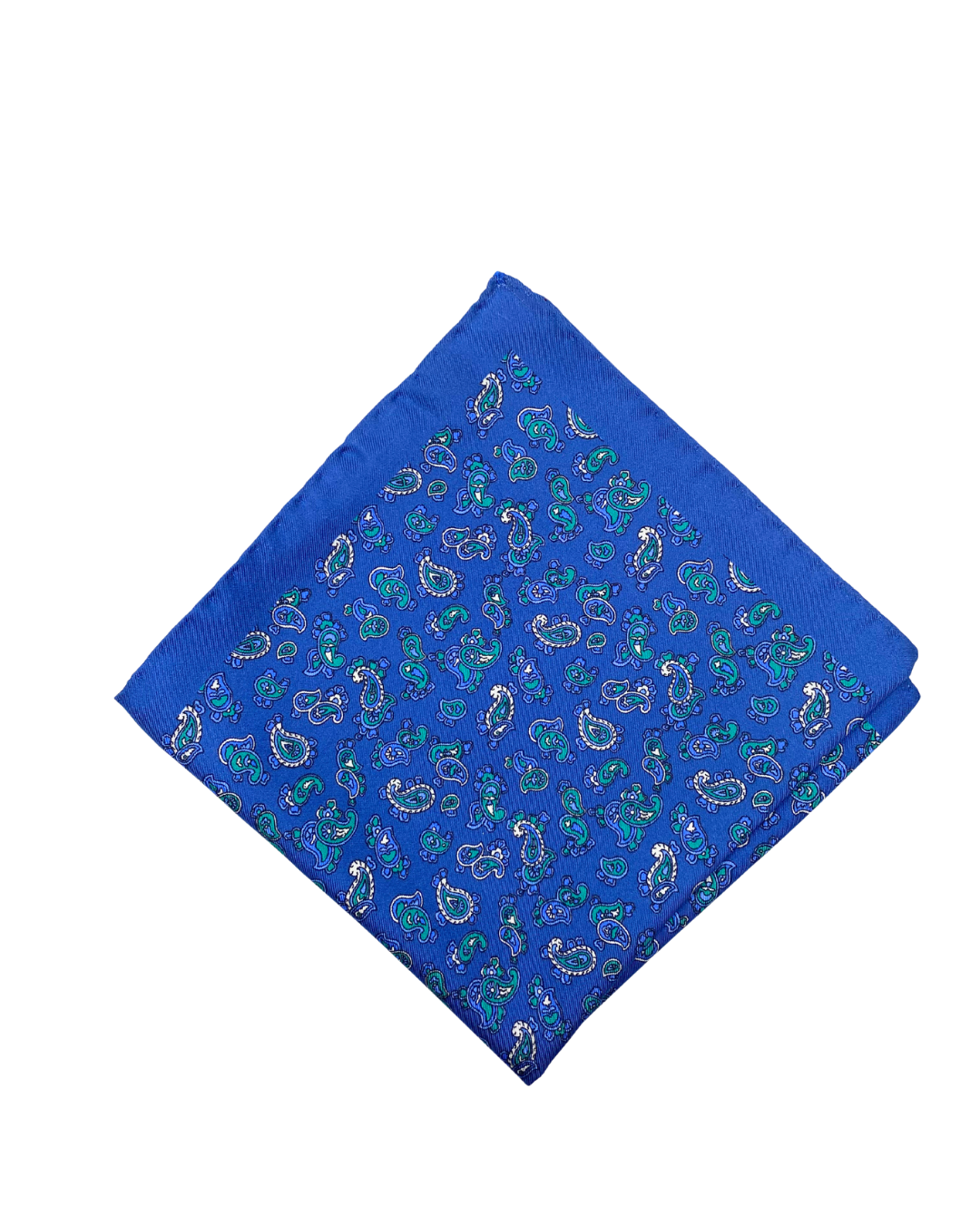Dormeuil small royal blue paisley pocket hank