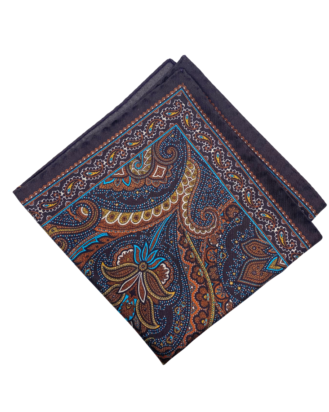 Dormeuil brown paisley pocket hank