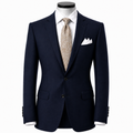 French navy wool suit ( Made To Order )