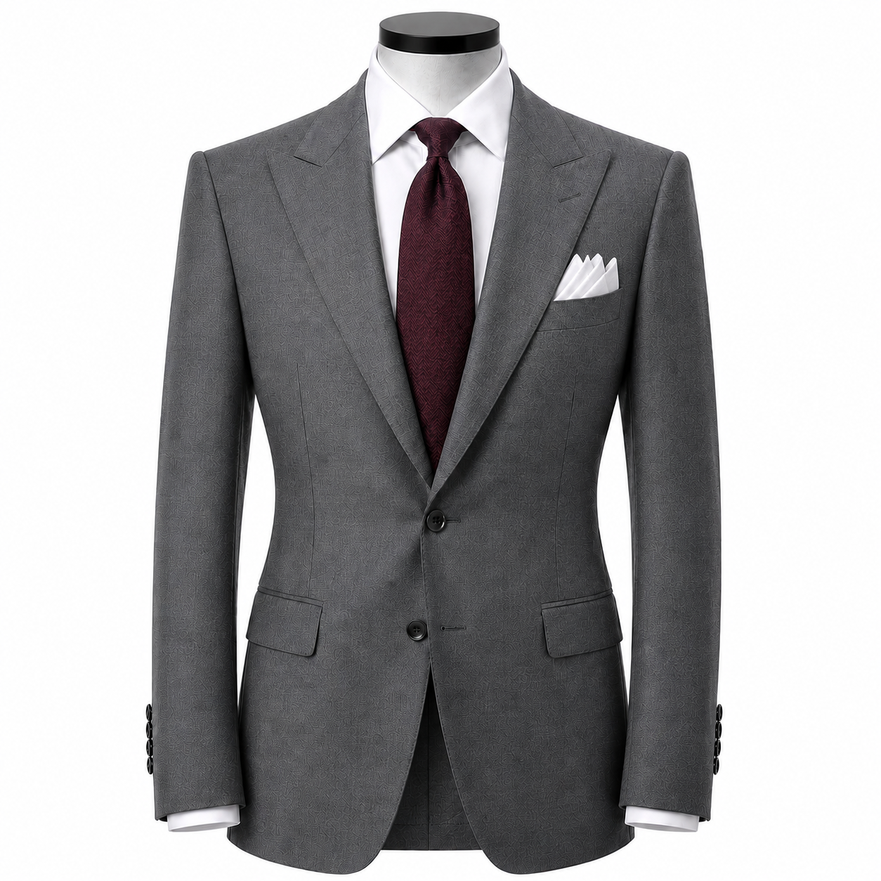 Ash grey wool suit ( Made To Order )