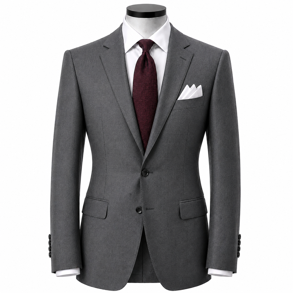Ash grey wool suit ( Made To Order )