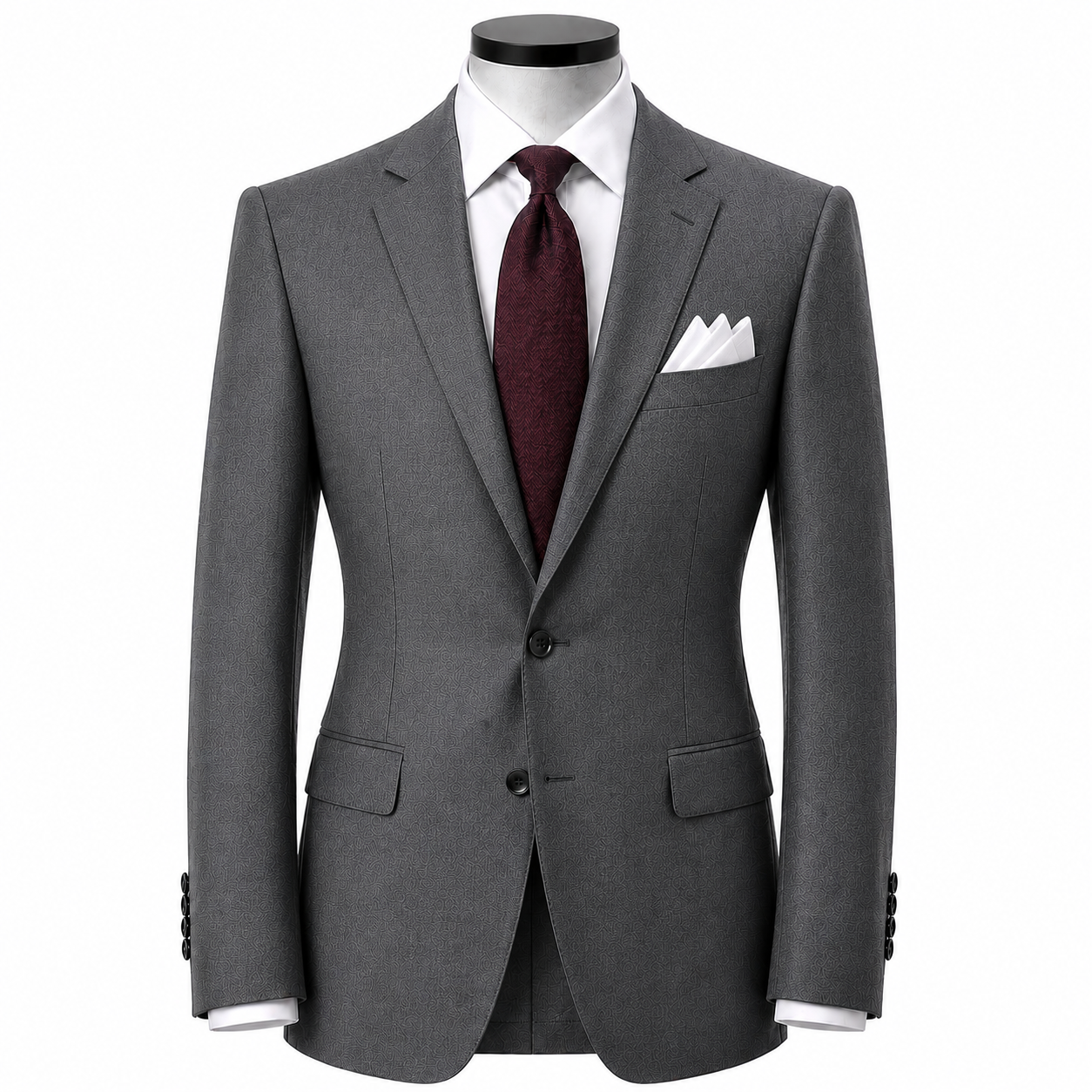 Ash grey wool suit ( Made To Order )
