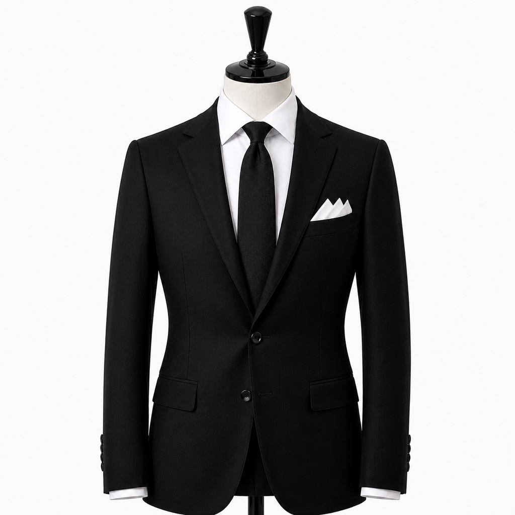 Black wool suit ( Made To Order )