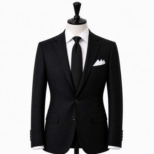 Black wool suit ( Made To Order )