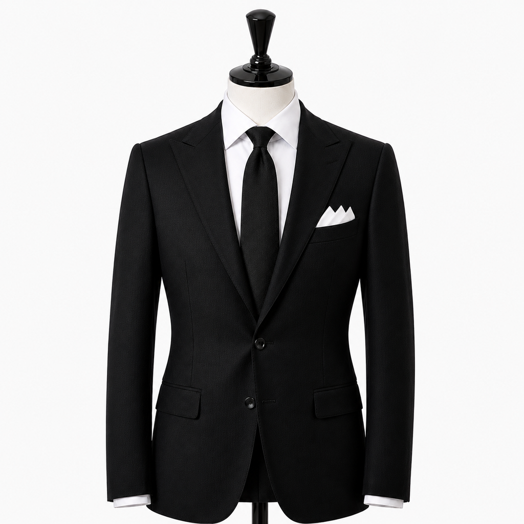 Black wool suit ( Made To Order )