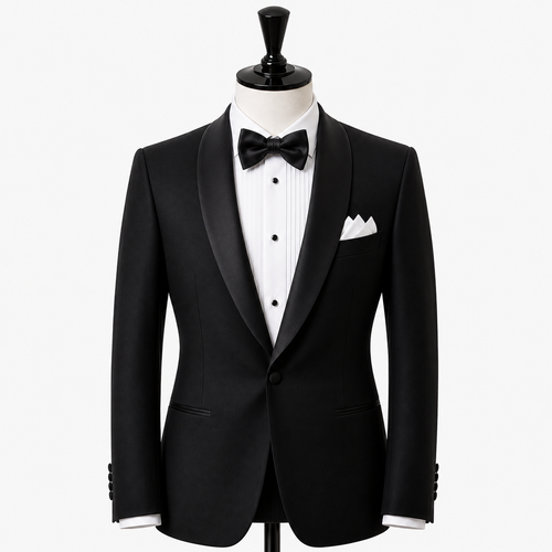 Black Tuxedo Jacket ( Made To Order )