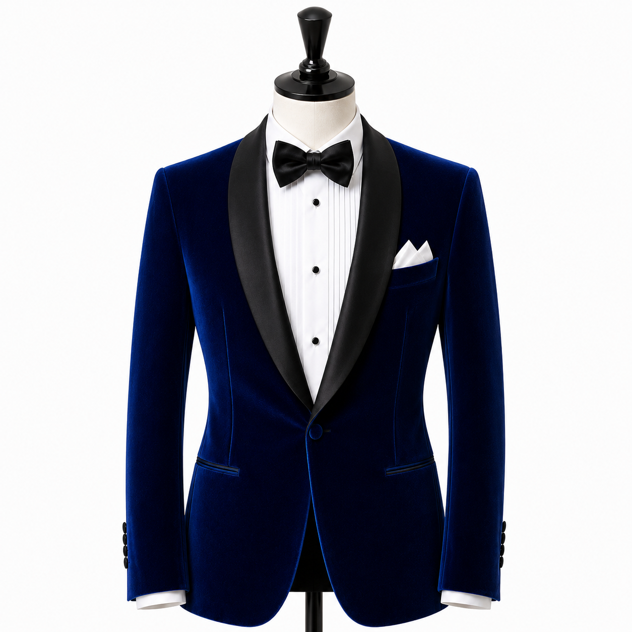 Royal blue velvet tuxedo jacket ( Made To Order )