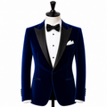 Royal blue velvet tuxedo jacket ( Made To Order )