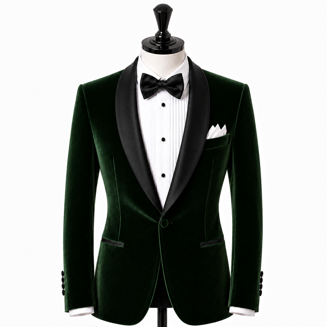 Green velvet tuxedo jacket ( Made To Order )