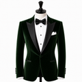 Green velvet tuxedo jacket ( Made To Order )
