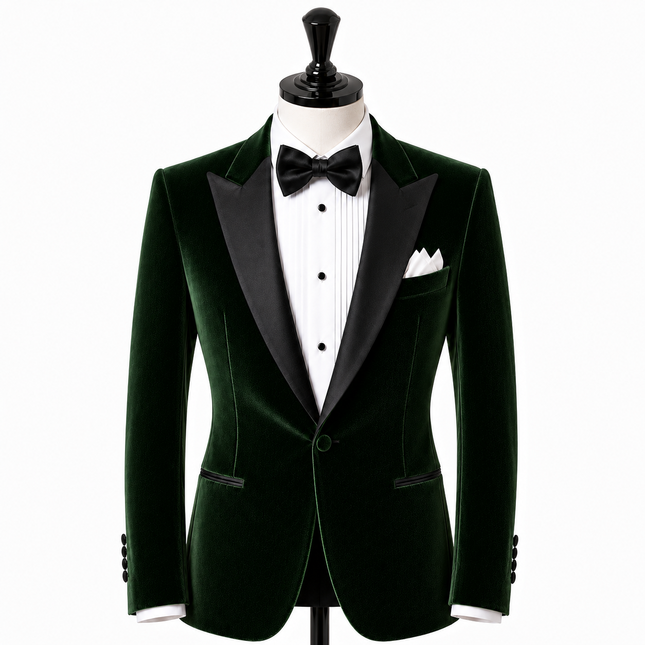 Green velvet tuxedo jacket ( Made To Order )