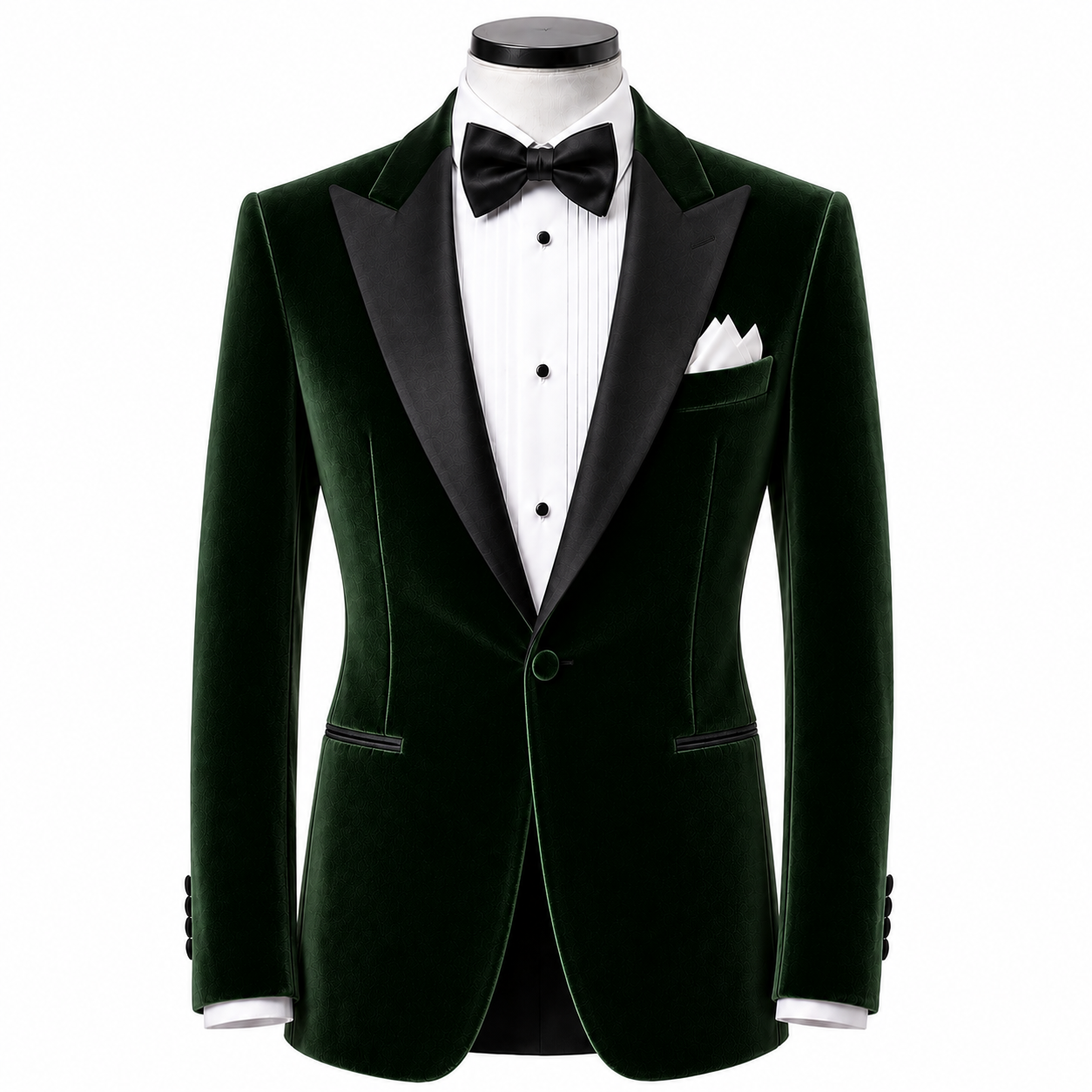 Green velvet tuxedo jacket ( Made To Order )