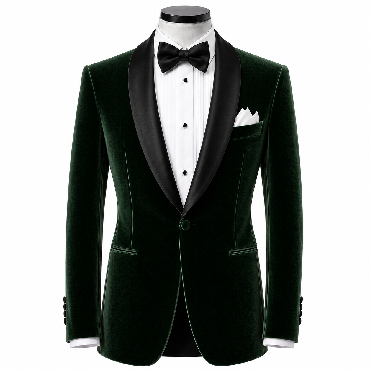 Green velvet tuxedo jacket ( Made To Order )
