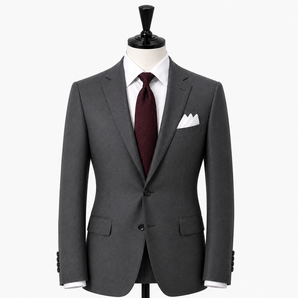 Ash grey wool suit ( Made To Order )