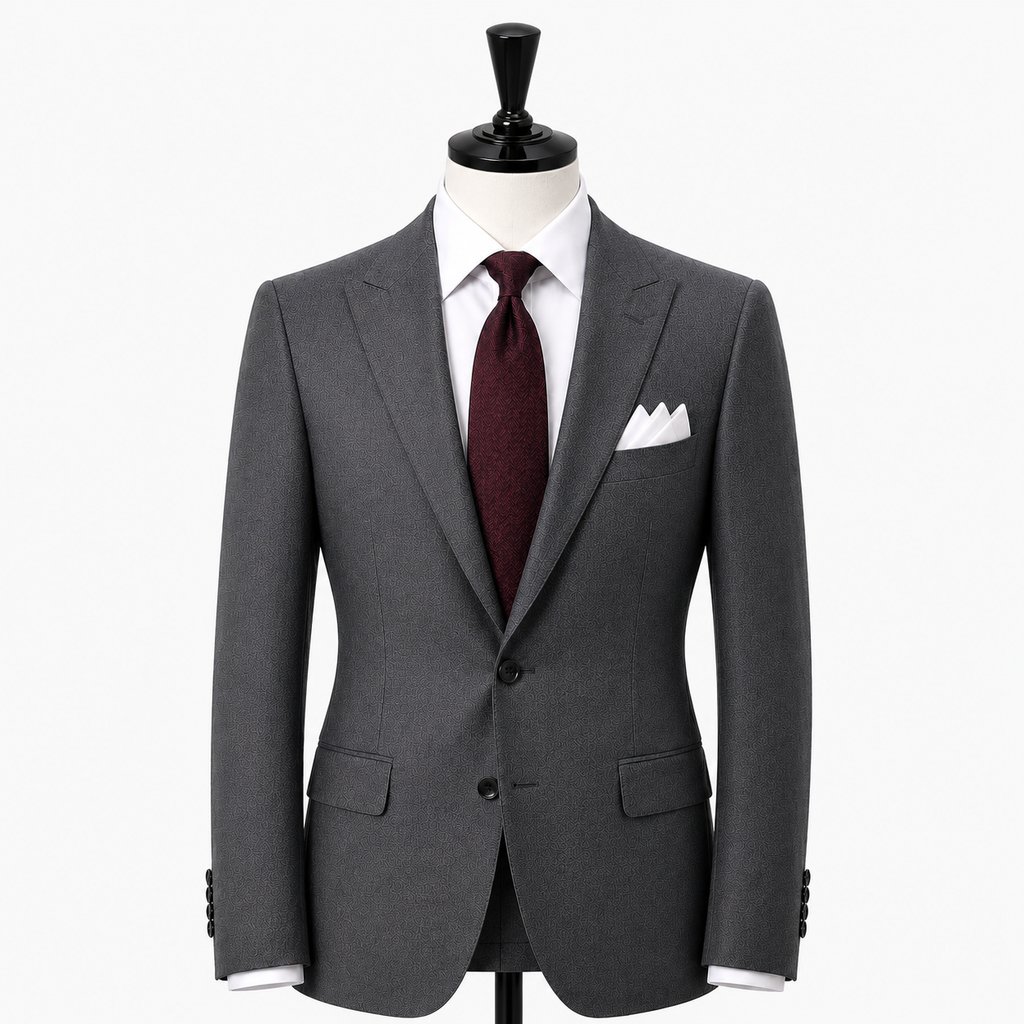 Ash grey wool suit ( Made To Order )