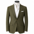 Olive wool suit ( Made To Order )