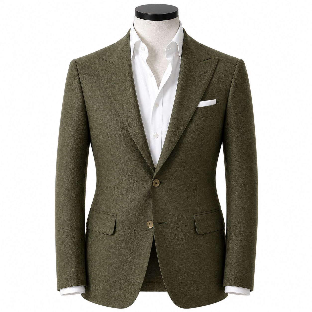 Olive wool suit ( Made To Order )