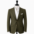 Olive wool suit ( Made To Order )
