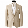 Beige linen blend suit ( Made To Order )