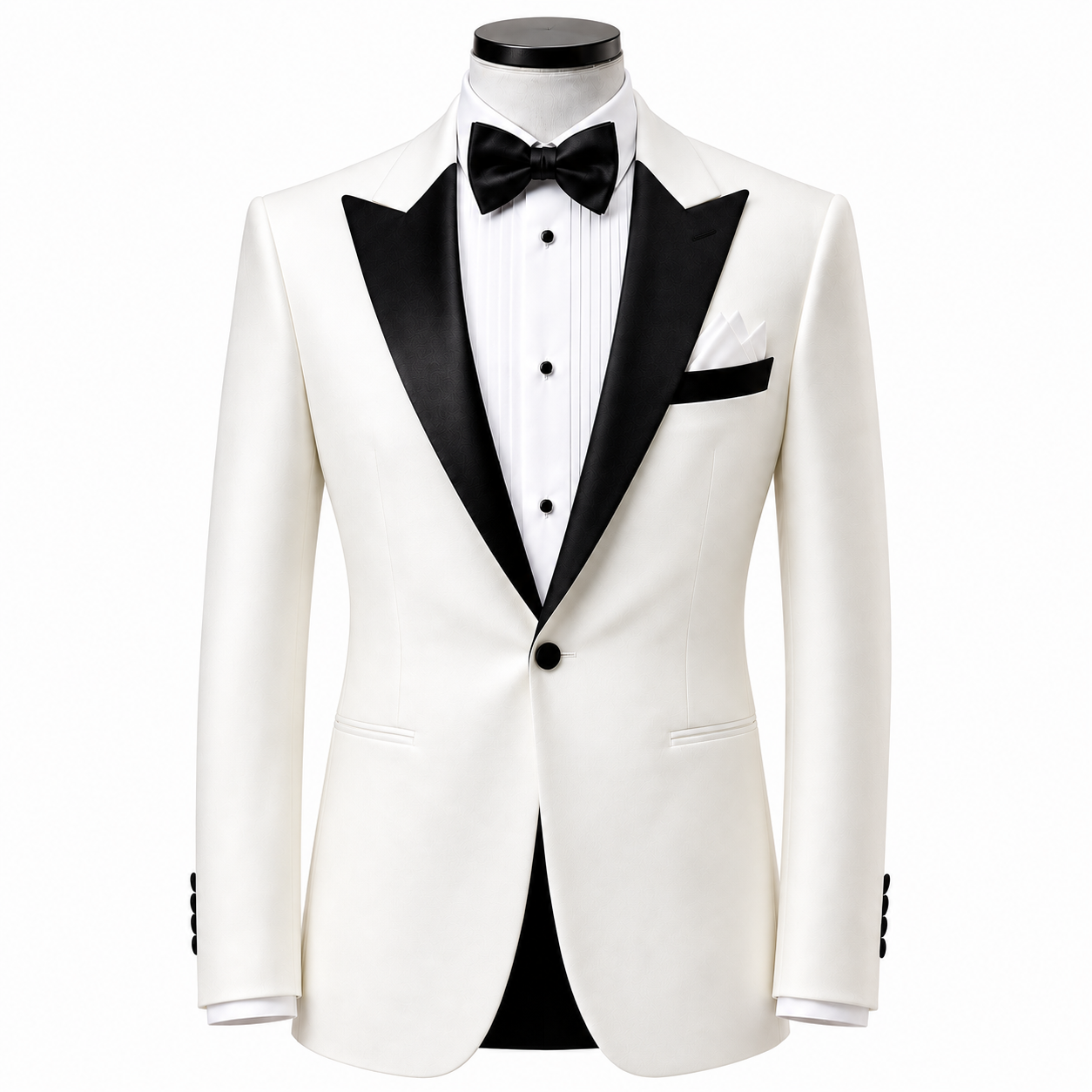 Off white tuxedo jacket ( Made To Order )