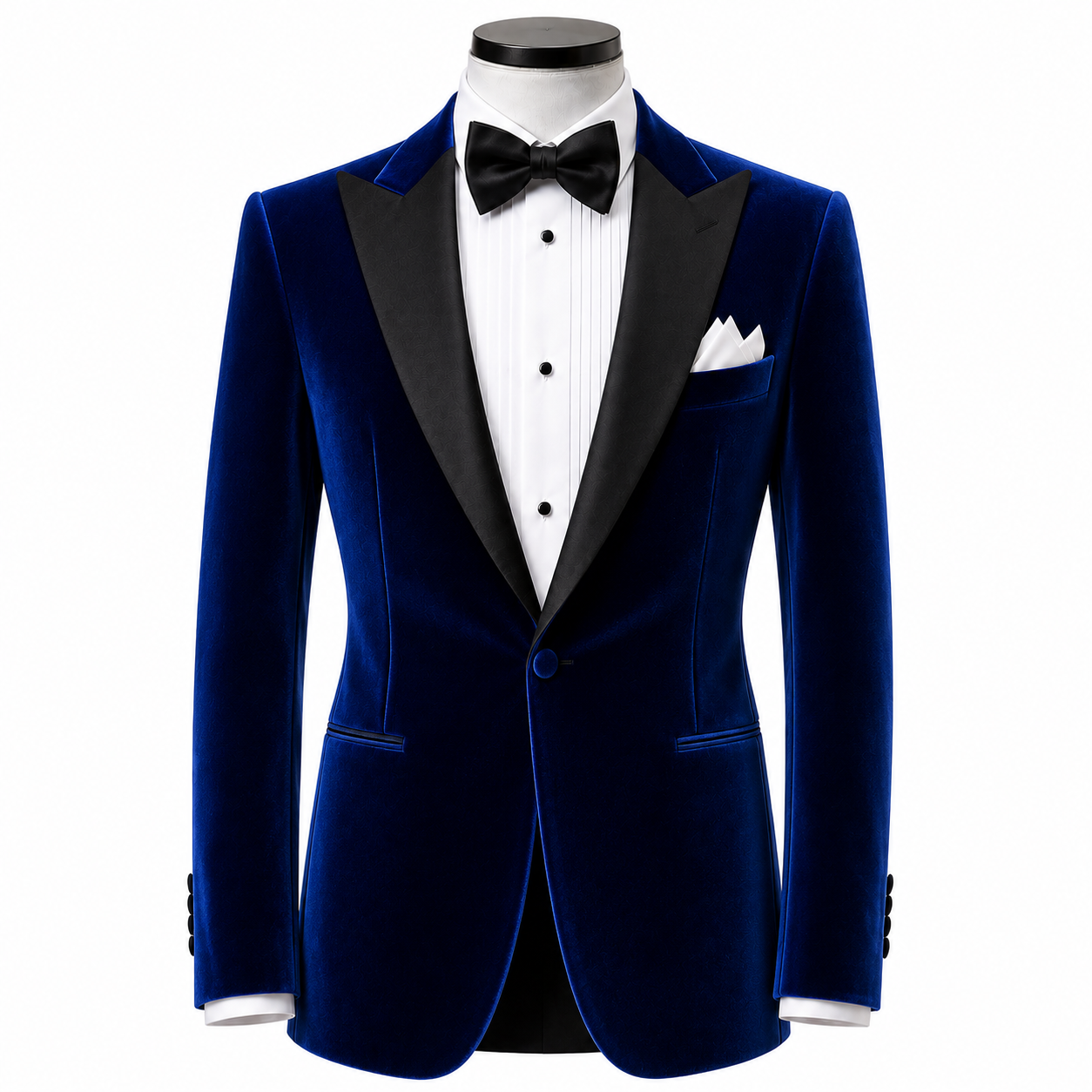 Royal blue velvet tuxedo jacket ( Made To Order )