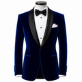 Royal blue velvet tuxedo jacket ( Made To Order )