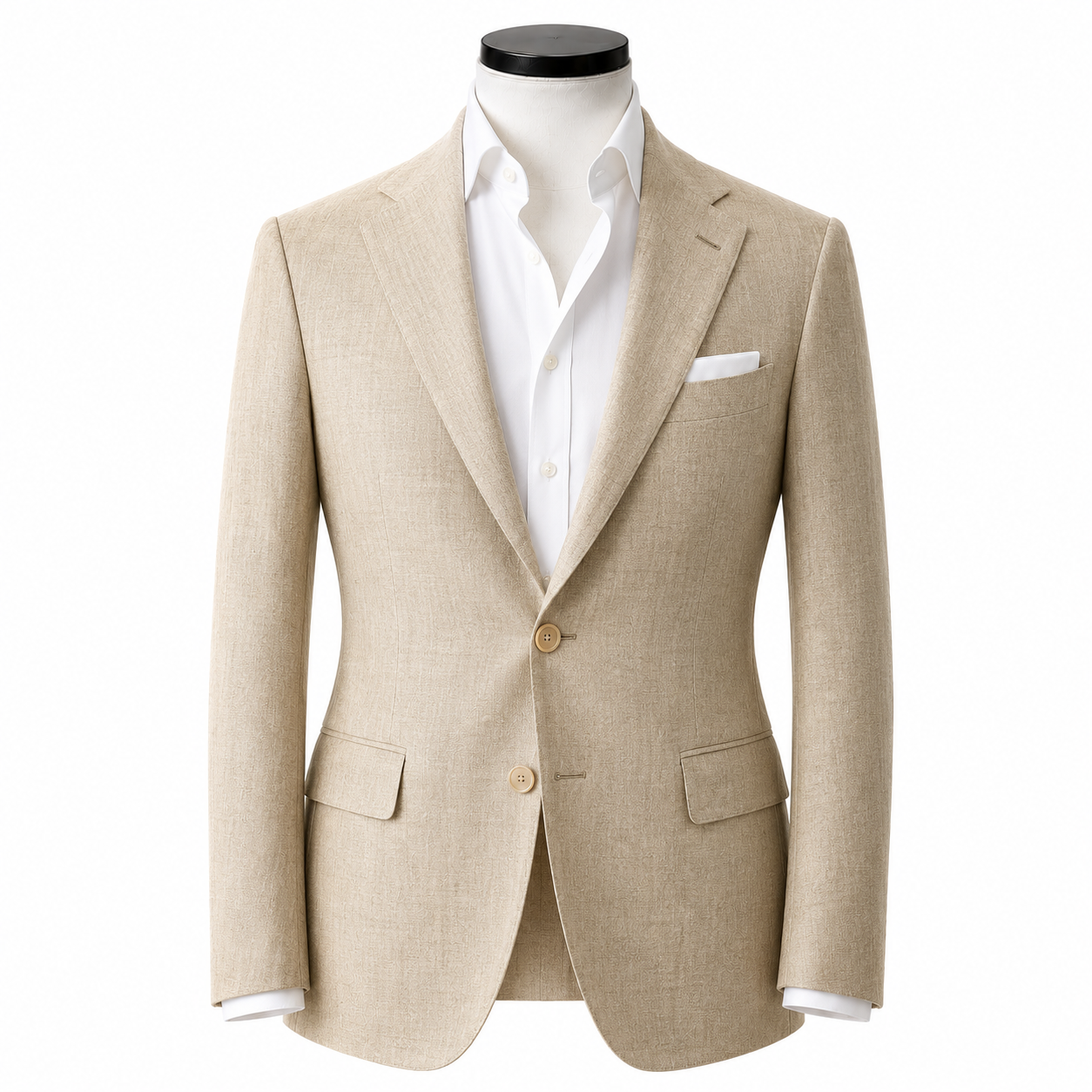 Beige linen blend suit ( Made To Order )