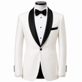 Off white tuxedo jacket ( Made To Order )