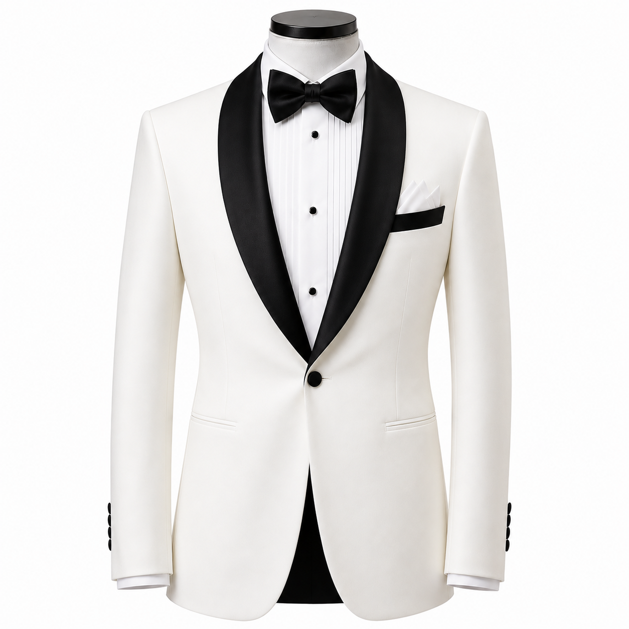 Off white tuxedo jacket ( Made To Order )