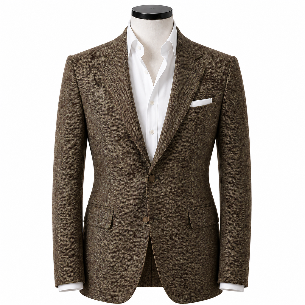 Tweed brown suit ( Made To Order )