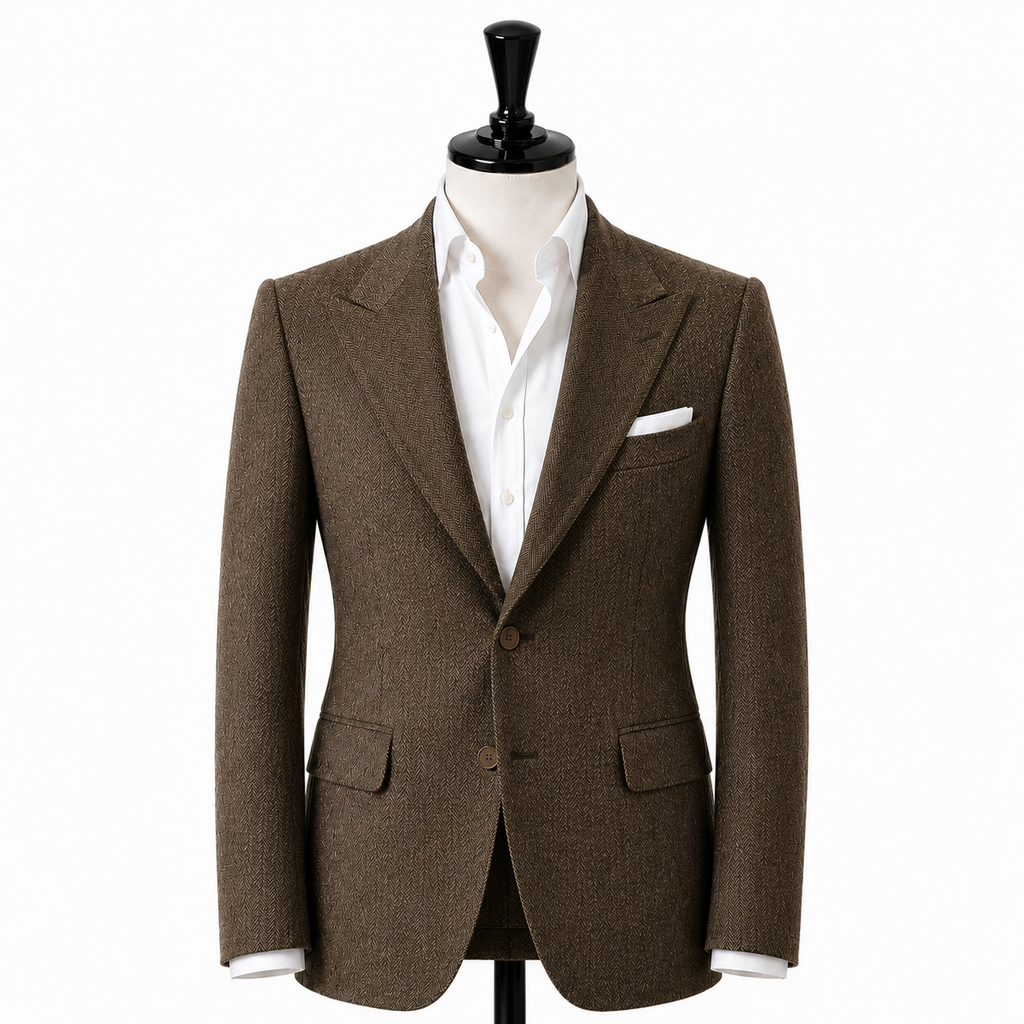 Tweed brown suit ( Made To Order )