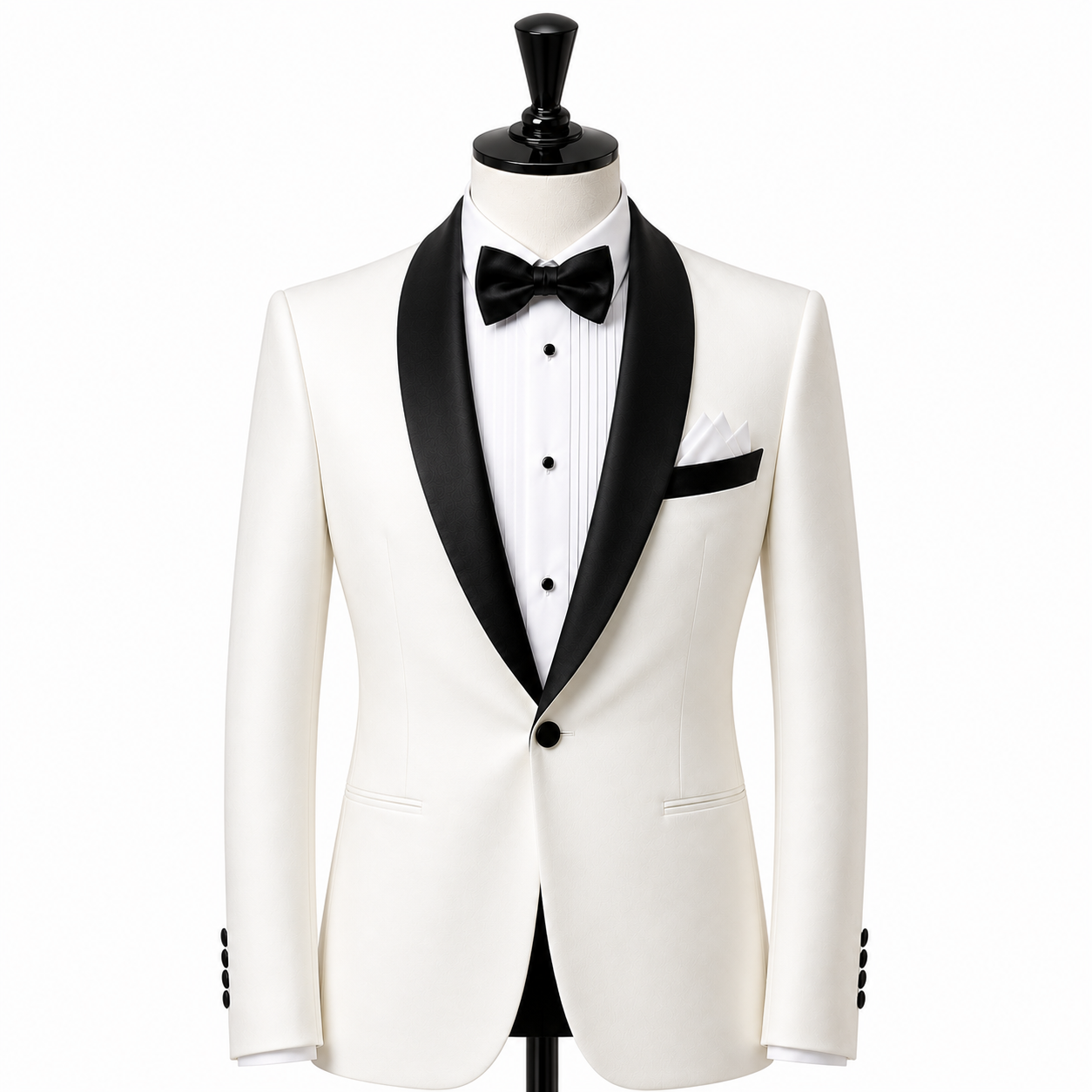 Off white tuxedo jacket ( Made To Order )